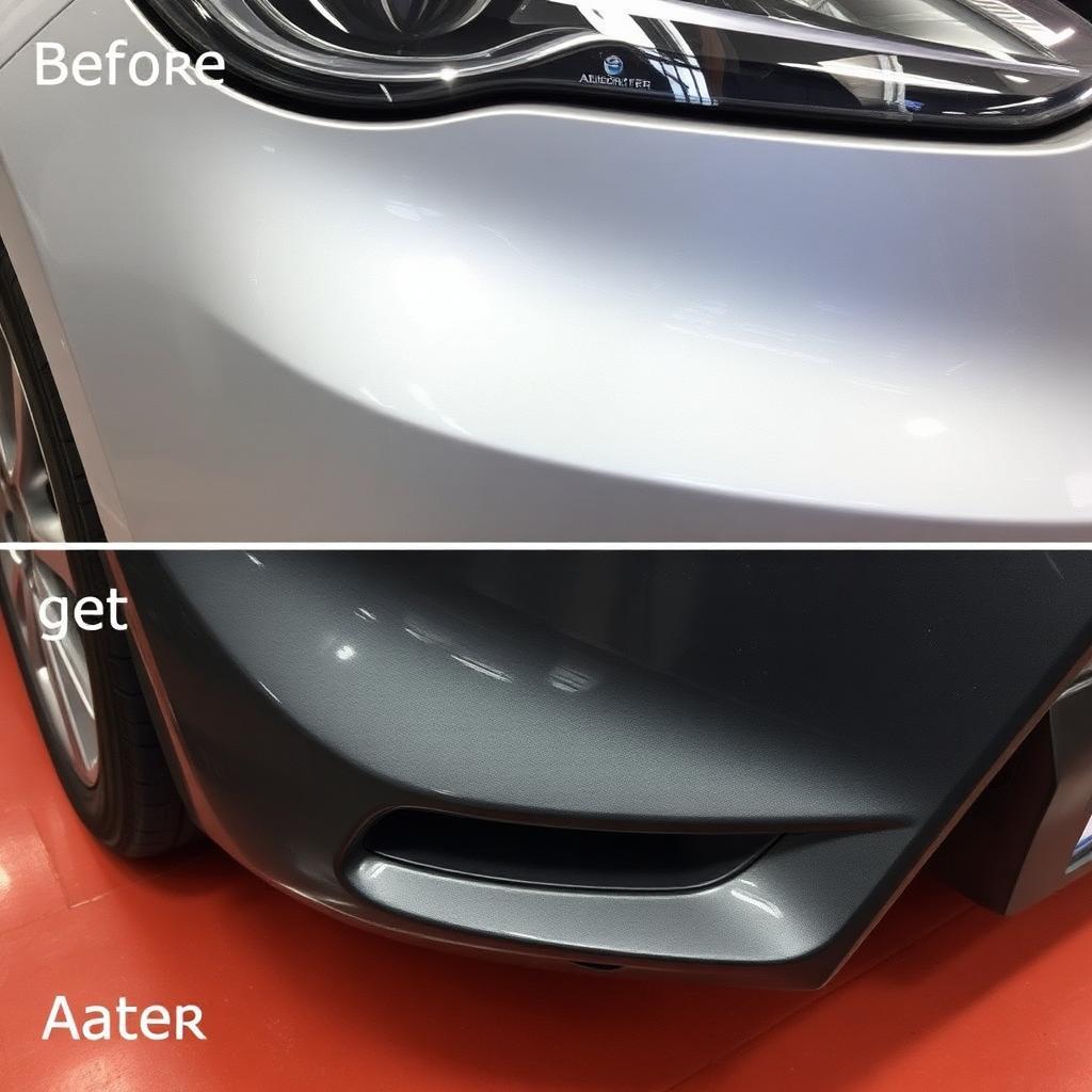 Repaired bumper after work